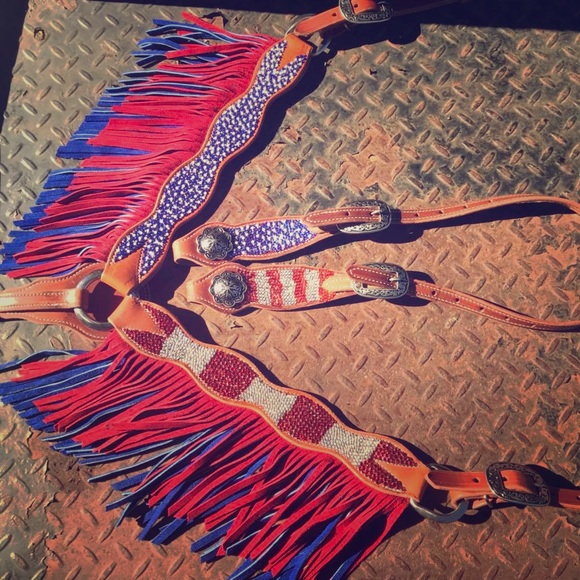 Dazzle’n Dreams Creations Other - Made to order American flag tack set